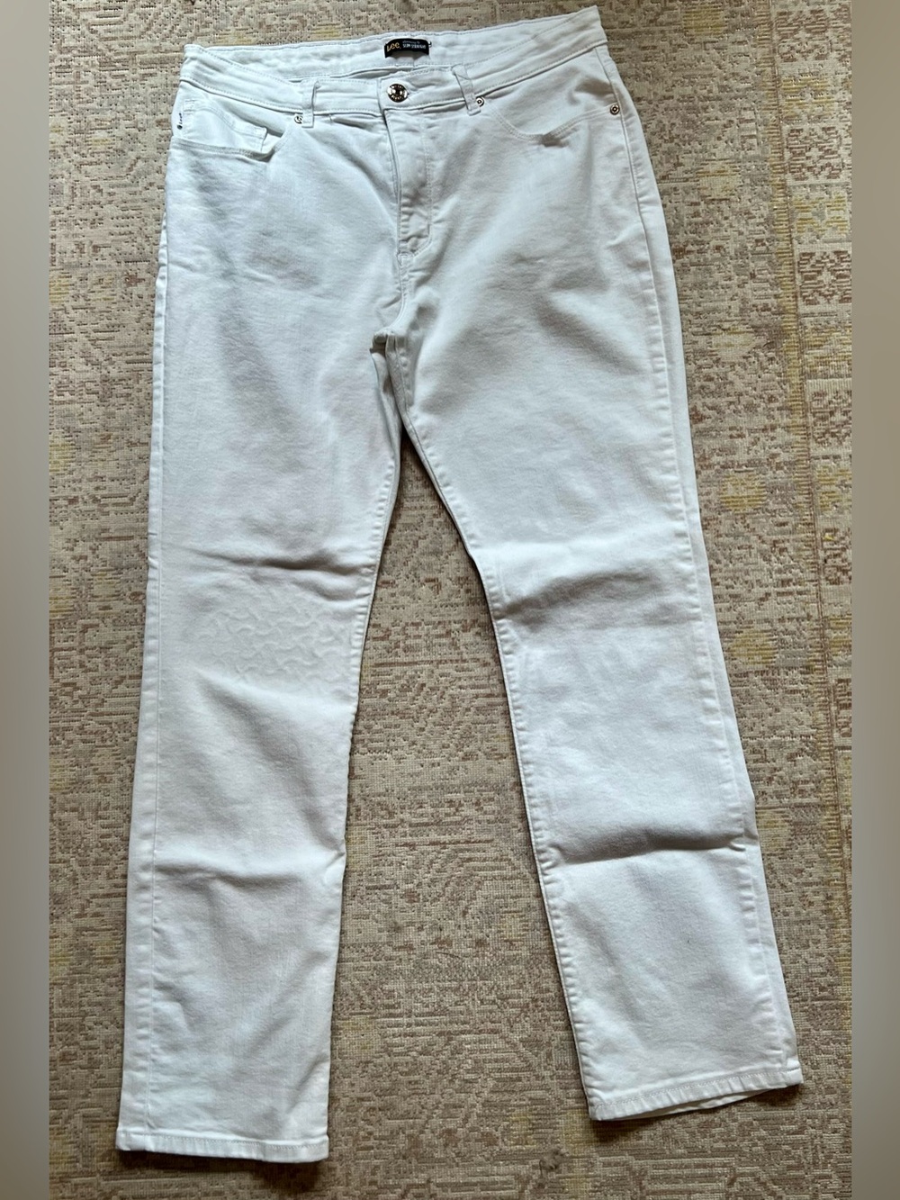 Lee Slim Straight Jeans in White Sz 10